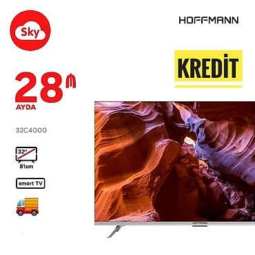 Yeni Televizor Hoffmann LED ekran 32" FHD (1920x1080), Pulsuz çatdırılma