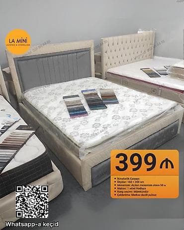 İkinəfərlik çarpayı, Bazalı, Matras ilə, Siyirməsiz lalafo.az -da İkinəfərlik çarpayı, Bazalı, Matras ilə, Siyirməsiz