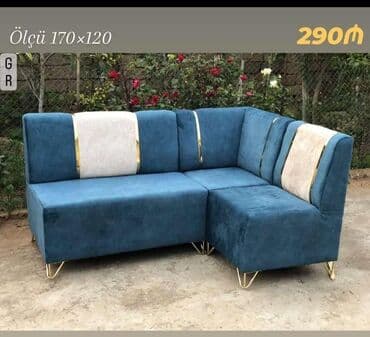 диваны в баку: Угловой диван, Новый, Нераскладной, Без подьемного механизма, Ткань, Доставка в районы — 2