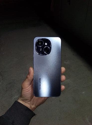 printer satisi islenmis: Tecno Spark, 128 GB, rəng - Boz, Barmaq izi — 2