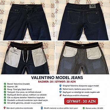 Cinslər: Cins şalvar, Valentino, M — 1