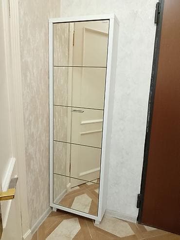 ayaggabi dolabi: Güzgülü dar ayaqqabı dolabı - Kompakt, hündür dizayn: dar dəhlizlər — 1