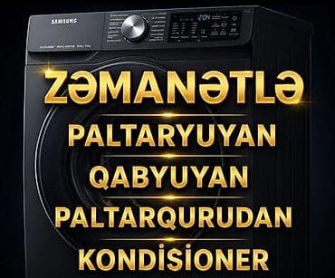 Zəmanətlə məişət texnikası xidməti və satışı: - Paltaryuyan - Qabyuyan