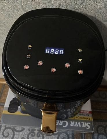 silver termopot: SilverCrest hava fritözü (air fryer) - Rəng: qara, qızılı tutacaq - — 2