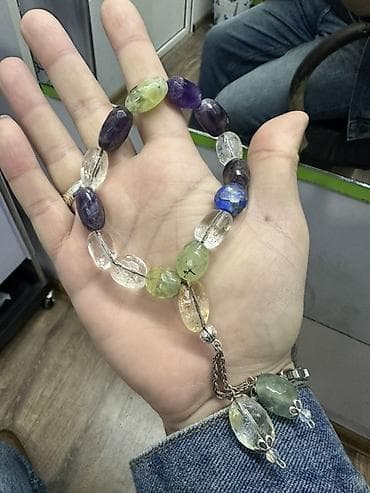 tesbeh satisi: Təbii daşlardan hazırlanmış təsbeh - Daş növləri: ametist — 2