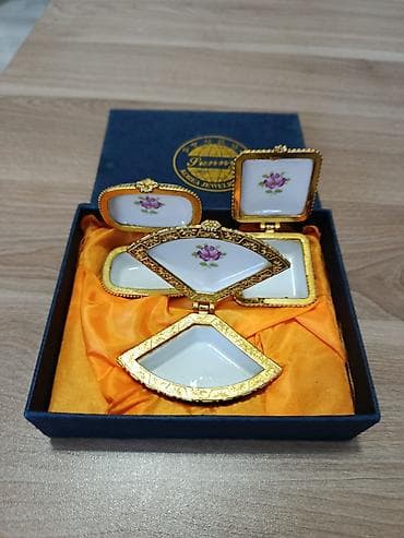 Sunroy Korea Jewelry Box brendli porselen miniatür qutu dəsti -