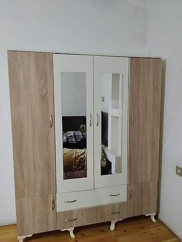 skaf satisi: 4 qapılı, Güzgülü, Bej, Açılan, Düz dolab — 2