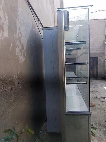 Оборудование для мойки: Şüşə vitrin stendi - Material: paslanmayan metal alt baza və karkas — 4