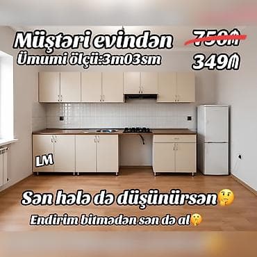 Mətbəx mebellərinin sifarişlə hazırlanması✔️ Ölçü : 3metr03sm☑️ üst — 1