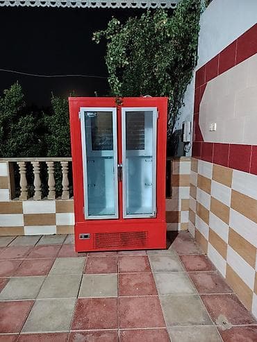 vitrin ref: İki qapılı vitrini soyuducu - Rəng: qırmızı korpus, şüşə vitrin — 1