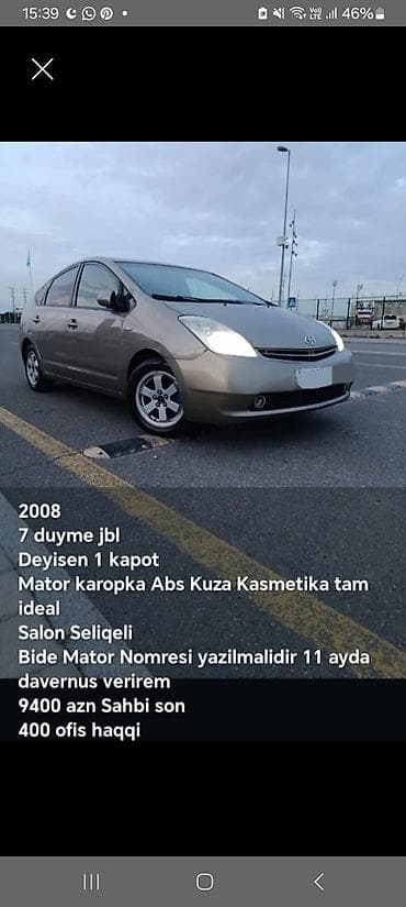 elektrik avtomobili: Toyota Prius (II nəsil) hibrid hetçbek - Kuzov: 5 qapılı hetçbek — 7
