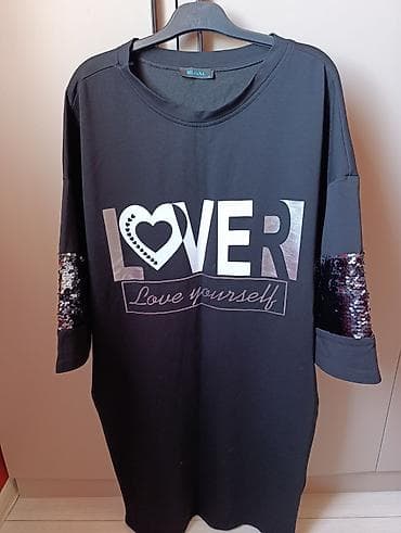 xonca bezekleri: Qadın t-shirt/tunika – Biljana brendi - Rəng: qara - Ön hissədə — 1