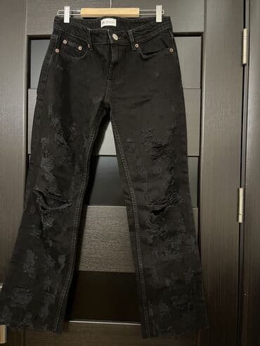 guləş geyimi: Zara, yırtıq detallı cins şalvar Dizlərdə və digər yerlərdə yırtıqlar — 8