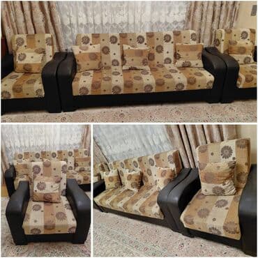 İşlənmiş, Divan, 2 kreslo, Bazalı, Açılan