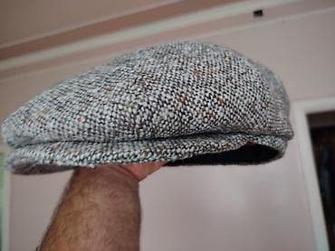 baş: Klassik “newsboy” tərzində papaq - Material: qalın, toxunma parça — 2