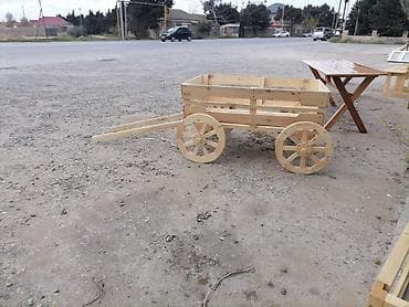 rəng: Taxta dekorativ araba - Material: tamamilə təbii ağacdan yığılmış — 3