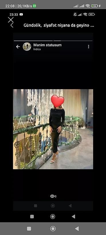 15 manata satılır. 1 defe geyinilibdir