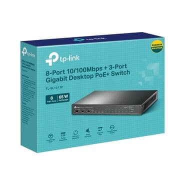 dvi to hdmi: TL-SL1311P 8-Port 10/100Mbps + 8-Port PoE+ ilə 3-Port Gigabit — 1