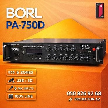 BORL PA-750D – Professional Audio zonalı gücləndirici - 6 zona