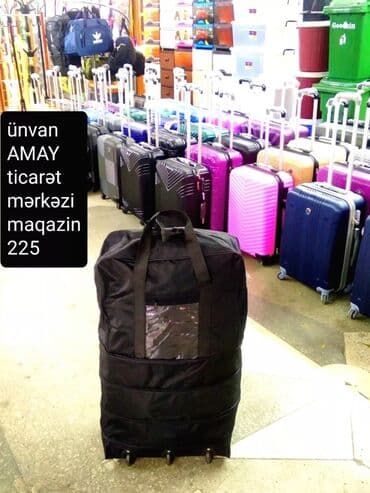 Təkərli və yığılan çantalar təzə ünvan AMAY ticarət mərkəzi ağ şəhər lalafo.az -da Təkərli və yığılan çantalar təzə ünvan AMAY ticarət mərkəzi ağ şəhər