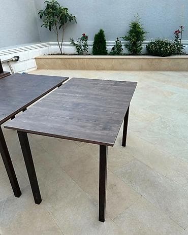 Masalar: Kafe/restoran və ya ofis üçün universal masa dəsti - Model: Düz — 2