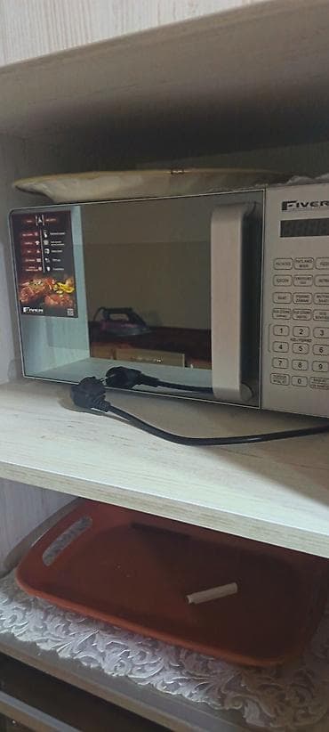 Mikrodalğalı sobalar: Mikrodalğalı soba Five minutes, Ayrıca dayanan, Mikrodalğalar ilə, rəng - Gümüşü, Yeni — 1