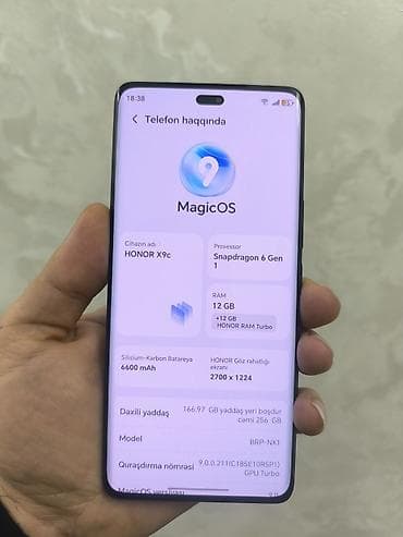 Audio: Honor X9c, 256 GB, rəng - Boz, Sensor — 5