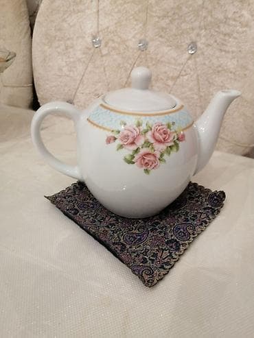 çay: Yeni, rəng - Ağ, Dəm caydanı, Farfor, 1 l — 2