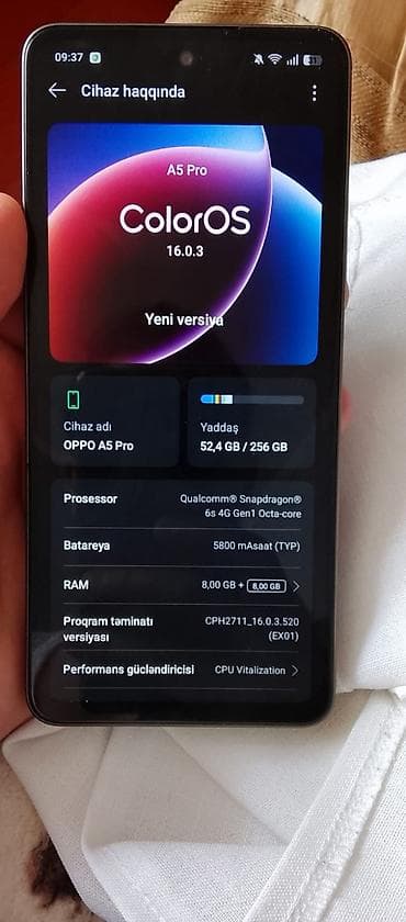 Oppo A5 Pro, 256 GB, rəng - Boz — 4