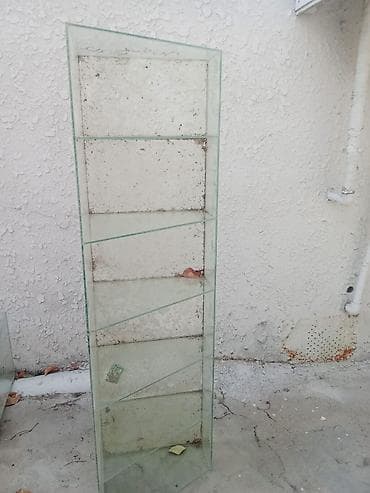 Şüşə vitrin/raf modulu - Material: tam şüşə konstruksiya (yan — 2