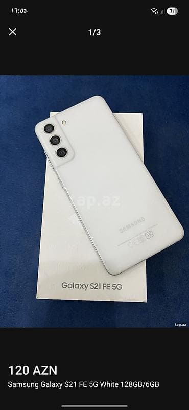 Samsung Galaxy S21 FE, 128 GB, rəng - Ağ, Sensor, Barmaq izi, İki sim kartlı