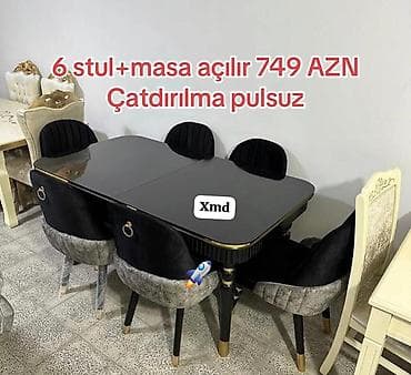 Mətbəx üçün, Açılan, 6 stul