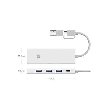 iphone adapter usb: HUB 4 в 1 Xiaomi Four-in-One Double-Head Splitter (BHR9450CN) Xiaomi — 2