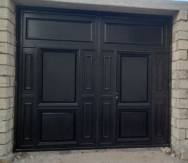 жер тошок: Железо Дворовые ворота, Распашные, 3 м, Механические, С дверью, цвет - Голубой, Нет кредита, Платная установка, Платная доставка — 3