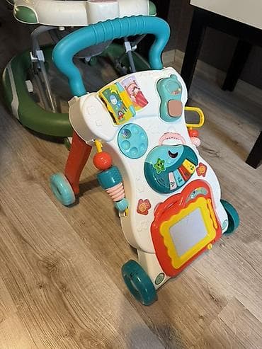 Uşaq üçün gəzdirici (walker) və itələmə ilə gəzən ilk addım arabası — 4