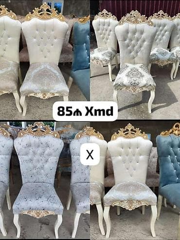 stul stol: Klassik üslubda yumşaq oturacaqlı nahar/ziyafət stulları — 1