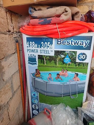 Bestway Power Steel hovuz dəsti - Ölçü: 4.88 m x 3.05 m (16' x 10') — 1