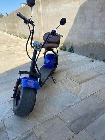 245 65 17: Elektrik skuter – citycoco tərzi, geniş təkərli - Rəng: mavi/qara — 2