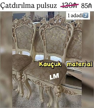 OTURACAQ/STUL Sifarişlə və yeni📌 Qiymət : 85₼( 1 ədədi) lalafo.az -da OTURACAQ/STUL Sifarişlə və yeni📌 Qiymət : 85₼( 1 ədədi)