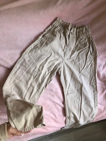 детская школьная одежда: Bej rəngli uşaq şalvarı. Ölçü : XS/S Vəziyyəti: işlənmiş Made in — 2