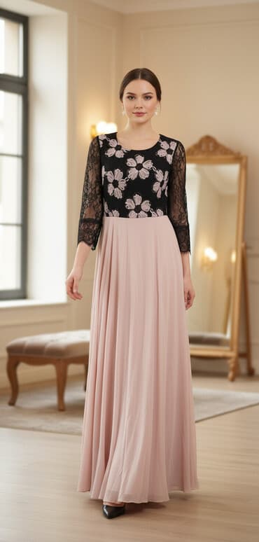 fasonlar 2023: Вечернее длинное (в пол) платье NezzLine (Сделано в Турции) 44 размера — 1