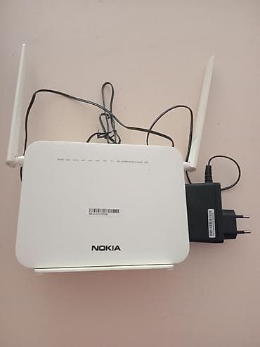 Nokia simsiz Wi‑Fi router - Brend: Nokia - Rəng: ağ - İki ədəd xarici