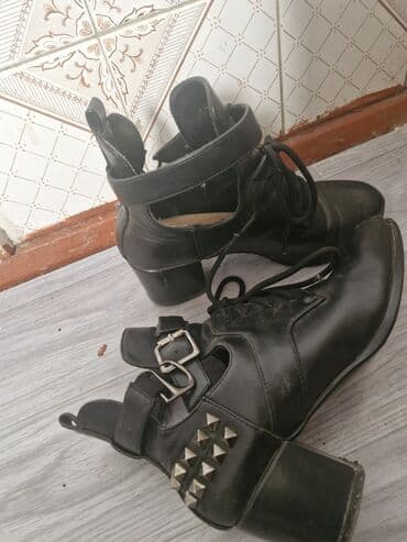 Ботинки и ботильоны: Размер: 36, цвет - Черный, Б/у — 3