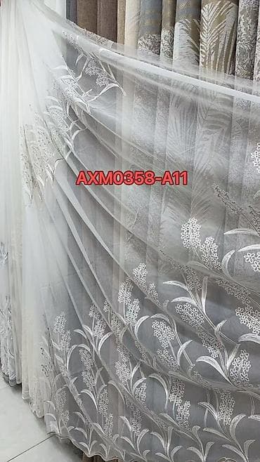 Декор и интерьер: Model 0065 tül pərdə kumaşı - Material: şəffaf, yüngül tull tül - — 9