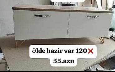 Düz TV altlığı, Polkalı, Laminat
