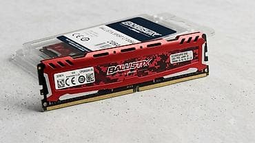Kompüter ehtiyyat hissələri: Operativ yaddaş (RAM) Crucial, 16 GB, 2400 Mhz, DDR4, PC üçün, İşlənmiş — 1