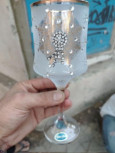 ritual samlar: Qədəhlər, rəng - Qızılı, Şüşə, 1 əd — 2