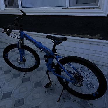 velosiped teker: Məhsul: Dağ velosipedi (STELSPORT, mavi rəng) - Çərçivə: Alüminium — 2
