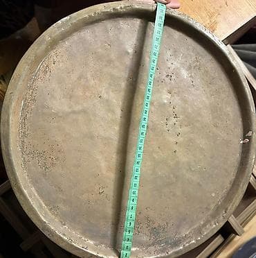 metbex lusturlari: Böyük ölçülü mis sini/tray - Material: mis (əl işi döymə görünüşlü) - — 2