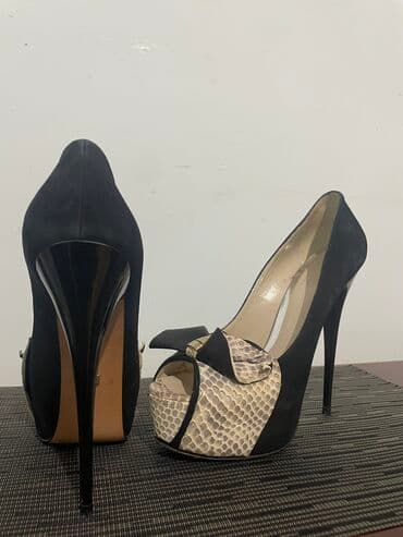 Туфли: Туфли, Размер: 39, цвет - Черный, Б/у — 7